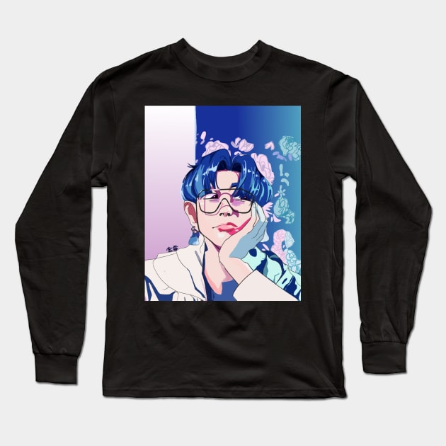 Hongjoong Ateez Long Sleeve T-Shirt by kimchiicloudz